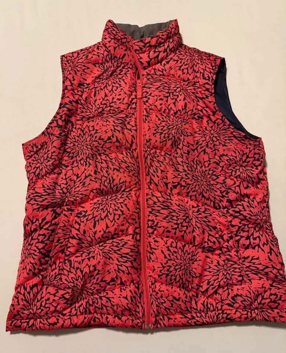 Lands' End Floral Vest Women's Large